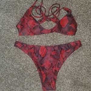 Sexy snakeskin bikini